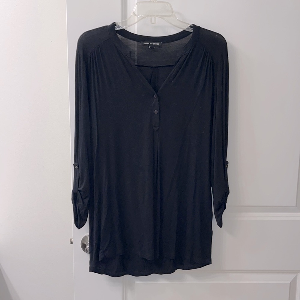 Cable & Gauge Women’s 3/4 Sleeve Blouse, Size L